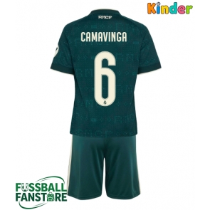 Real Madrid Eduardo Camavinga #6 Replik Auswärtstrikot Kinder 2026-27 Kurzarm (+ Kurze Hosen)